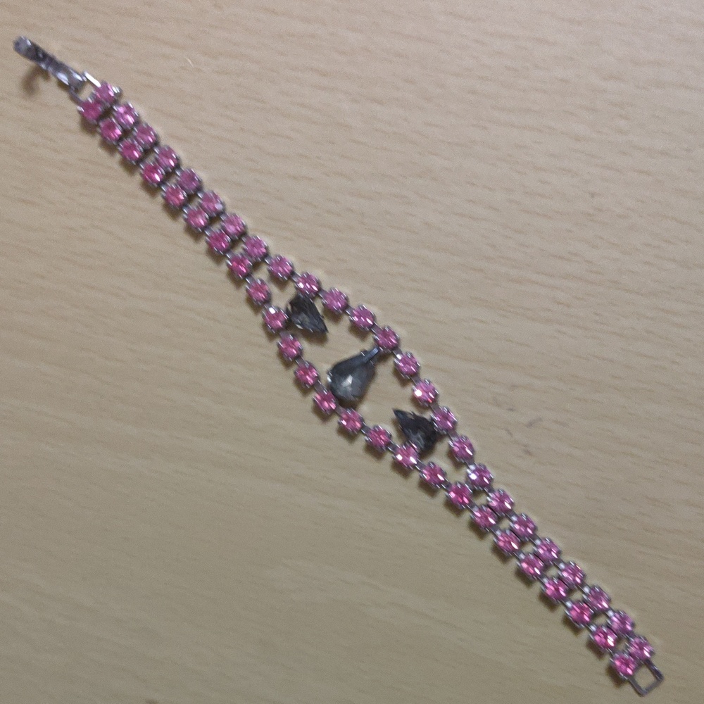 Vintage 69 Years Old Rhinestone Bracelet